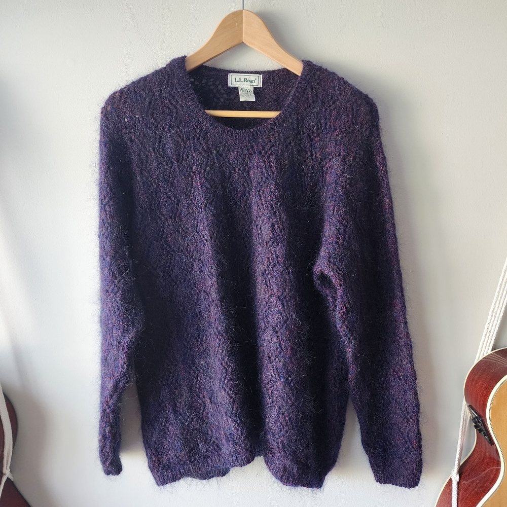 LL Bean Mohair and Wool Scotland Knit Sweater